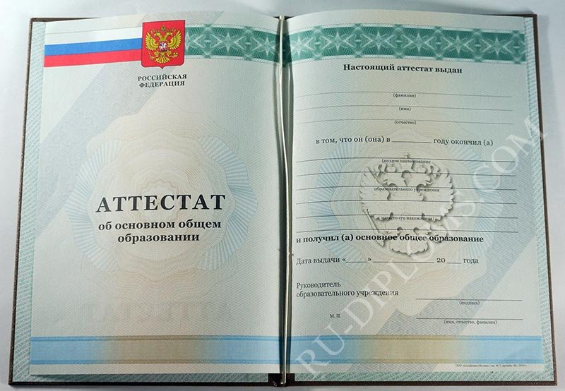 Аттестат о среднем общем образовании 2010-2013 год 